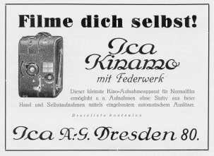 Werbung Ica Kinamo 1926