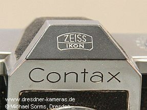 Contax S #1527 mit Sonnar 1:2 f=57mm; mit schwarz bermalter Frontschrge