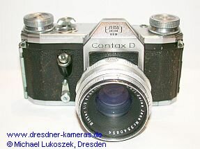 Contax D mit Biotar 1:2 f=58mm - spte Ausfhrung mit groen Filmtransportknpfen