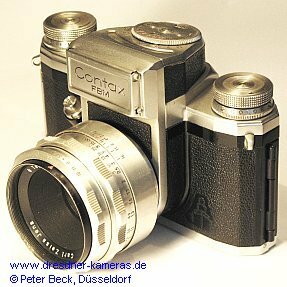 Contax FBM mit gut sichtbarer Lederprgung des Ernemannturms