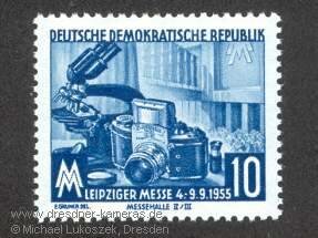 Exakta-Briefmarke zur Leipziger Herbstmesse 1955